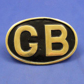 900BR: Oval GB plaque - Polished brass from £47.50 each