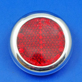 872: Round red reflector with deep plated surround - Lucas type RER25 from £19.31 each