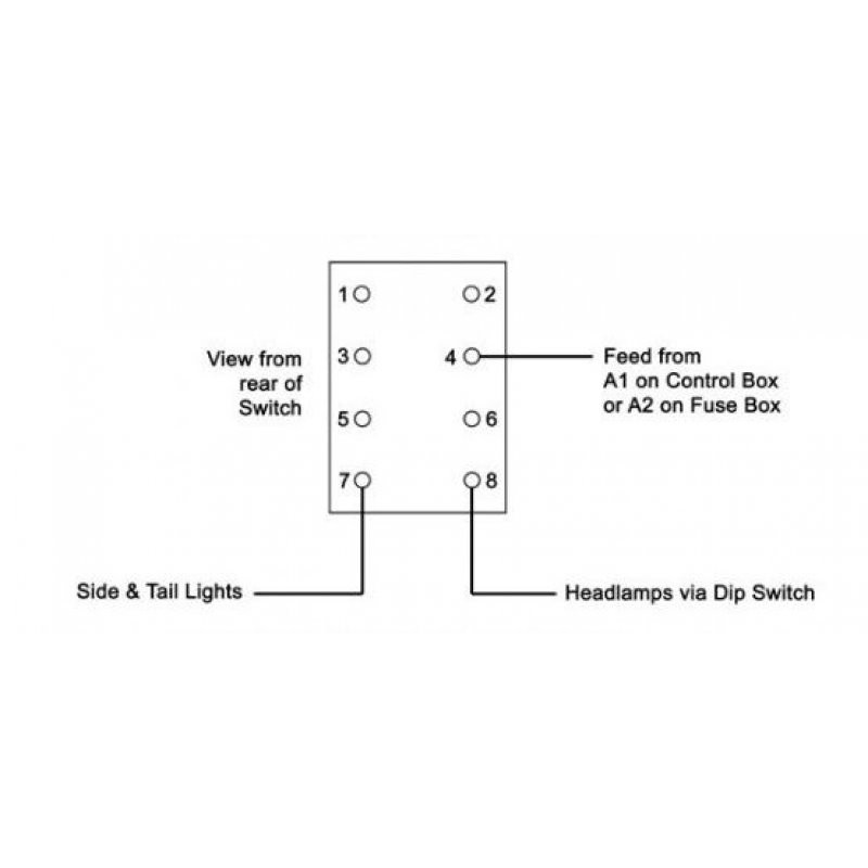 31788: Toggle headlight switch - Equivalent to Lucas 31788, Off/On/On ...